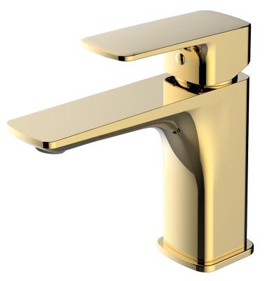 China Faucets Watermark PVD Metered Brass Gold Faucet For Bathroom Sink Luxury Mixer Tap for sale