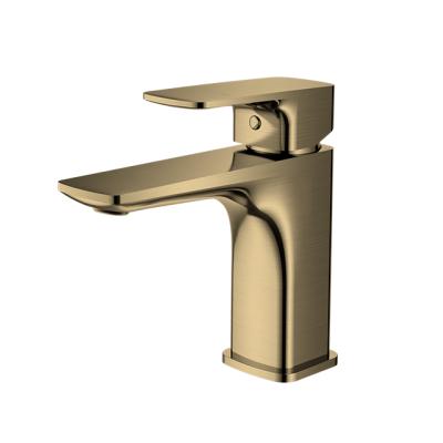 China Best Quality CE Standard Gold Hotel Faucets Bathroom Mixer Tap Brass Metered Faucet for sale