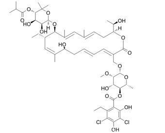 Cina Antibiotici Fidaxomicin degli inibitori di sintesi del RNA di Cas 873857-62-6 in vendita