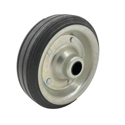 China Power 6inch solid solid rubber wheel for pulley for sale