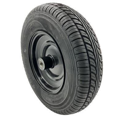 China LessTrailer Rigid Rubber Wheel Tube Wheel 4.50-10 Pneumatic Wheel for sale