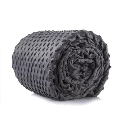 China Factory Sale China Anti-Static Cotton Glass Super Warm Comfortable Beads Knitted Minky Dot Weighted Blanket for sale