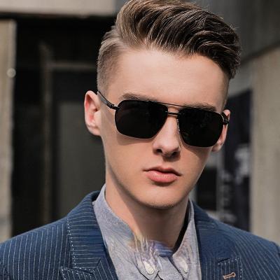 China Fashion Sunglasses Men New 2021 Polarized Metal Square Classic Semi-rimless Sunglasses for sale