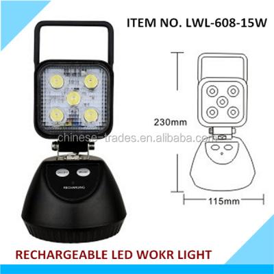 China LED Work Light 15W Magnetic Rechargeable Led Work Light Commercial Electric Work Light Die-Casting Aluminum LED Work Light for sale