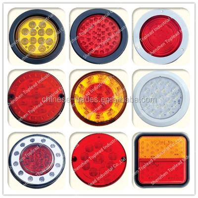 China New STROBOSCOPE Round LED Stop / Turn / Tail Light With Grommet LED High Quality Truck Light for sale