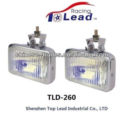 China H3 12V 55W Halogen Bulb Car Fog Lights Fog Lamps With Metal Chrome Housing TLD-260 for sale