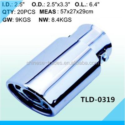 중국 Car Exhaust Pipe Stainless Steel Exhaust Muffler Tail Cover 2.5