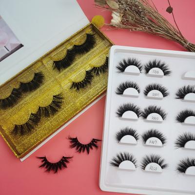 China Long Thick Natural Full Strip Whip Thick False Eyelashes 100% Handmade High Quality Real Mink Fur Cheap Price Eye Lashes Factory for sale