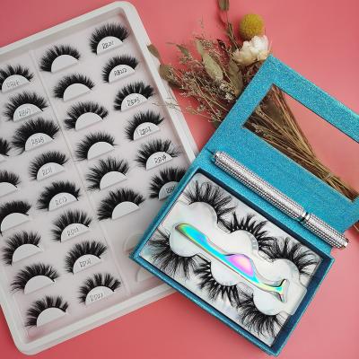 China Best Selling Long Natural Crisscross 3D Mink Lashes 100% Cruelty Free Mink Fur 18mm 22mm Strip Lick Top Natural 23mm Real Long Full for sale