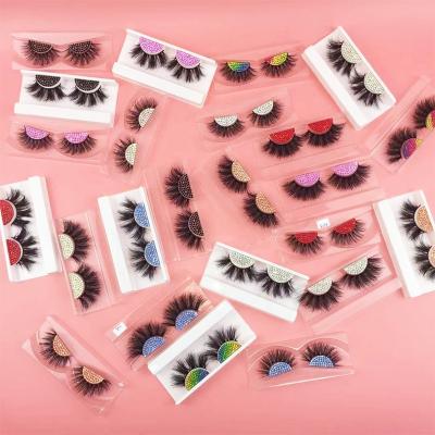 China 25-30 Eyelashes Strip Eyelash 5D Deep Curly Mink Lahes Private Label 20mm Times Natural 3d Eyelashes Wholesaler for sale