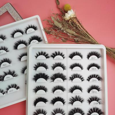 China Wholesale thick strip lashes 100% real mink eye lash 3d faux mink lashes multilayer for beauty girls eyelashes with private label for sale