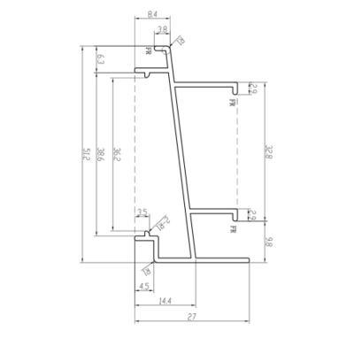 China door & Dominican Republic Traditional Window Aluminum Frame P65 /P92/P-40 Silver Anodizing Window Profile for sale