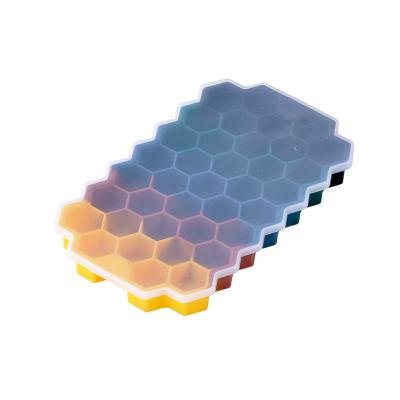 China Wholesale Ice Cube Making Cubes Small Honeycomb Silicone Ice Cube Tray For Freezer for sale