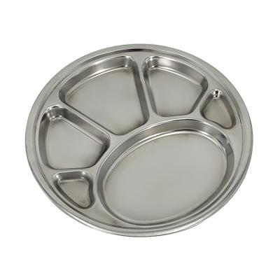 China Freshness Preservation Stainless Steel Divided Tray Divided Dinner Snack Tray Catch Manufacture BOWEISI for sale