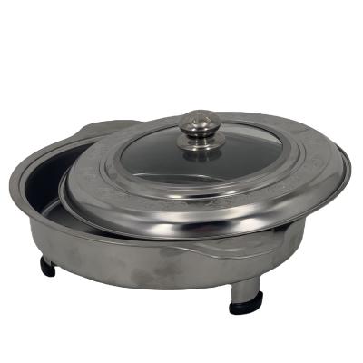 China Hotel Food Tripod Storage Dish In Round Table Stove With Integral 31cm Ear Height for sale