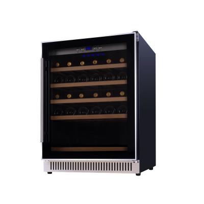 China Double Kitchen 40 Electric Bottle Cabinet Wine Zone Wine Cooler Cabinet Built In Cellar Compressor Door Glass Wine Fridge for sale