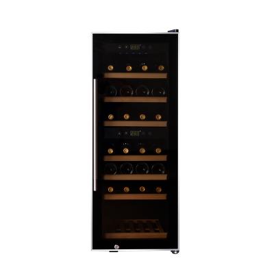 China Hotel Wine Cooler High Zone Wine Cooler and Bar Fridge Double Zone Wine Fridge for sale