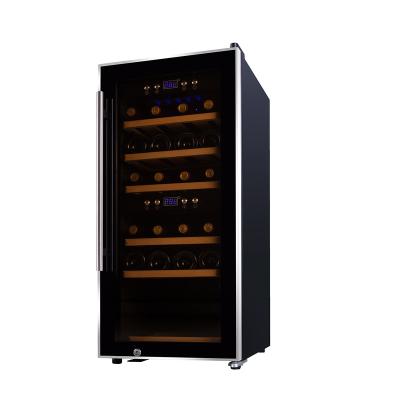 China CB/CE/ROHS Hotel Compressor Wine Cooler Unit Double Zone 24 Bottles Cooler Cellar Refrigerator for sale