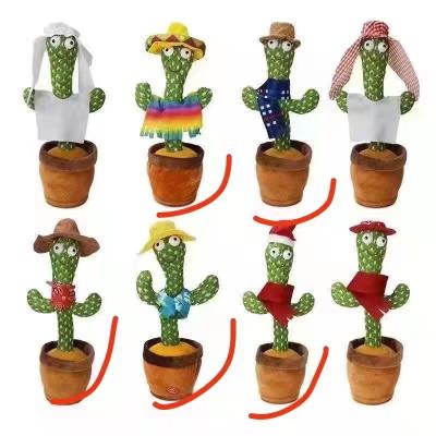 China Cartoon Internet Toy Dancing Cactus Celebrity With Same Twist Sing Dance Birthday Gift Twist Doll Toy for sale