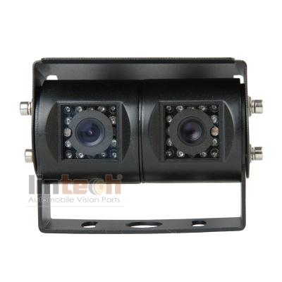 China Waterproof 15+15Pcs IR LED Waterproof Dual Lens Backup Camera For Cargo Vans for sale