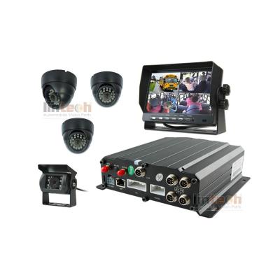 China NIGHT VISION 4 Channels AHD 960P DVR High Resolution 7 Inch Monitor Bus Security Camera System 4 Videos for sale