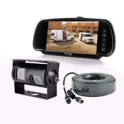 China 7 Inch Van Rear View Backup Cameras Twin System Lens Monitor TFT LCD Remote Control For RV Motorhome for sale