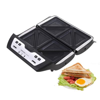 China Thermostat Adjustable Modern Style Hotel Kitchen Ice Cream Shop Snack Machine Waffle Maker 2 Fast Heating Slice for Paninis for sale