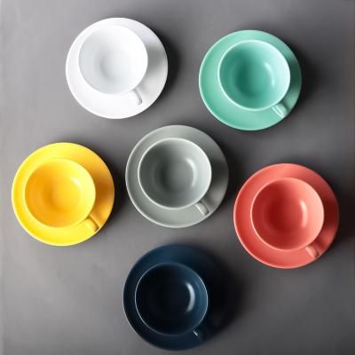 China Sustainable New Design Coffee Cup Saucer Sets Ceramic Coffee Cup And Saucer for sale