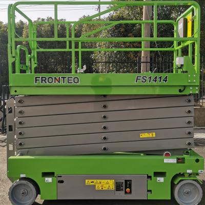 China Hotels FRONTEQ /Self-propelled /platform scissor lift /13-16M/FS1414/Hydraulic professional drive/Portable scissor lifts for sale