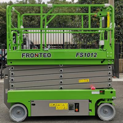 China Hotels FRONTEQ /Self-propelled /platform scissor lift /9-12M/FS1012/Hydraulic drive for sale