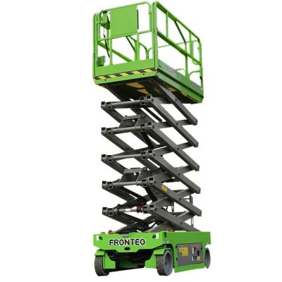 China FRONTEQ Hotels Scissor Lift FS1212 13.8m Height Hydraulic Drive Aerial Work Platform for sale