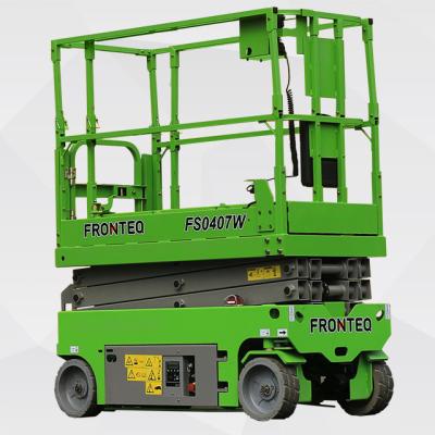 China FRONTEQ Hotels Scissor Lift FS0407 6.45m Height Hydraulic Drive Aerial Work Platform for sale