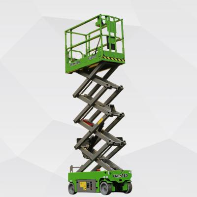 China FRONTEQ Hotels Scissor Lift FS0812 9.9m Height Hydraulic Drive Aerial Work Platform for sale