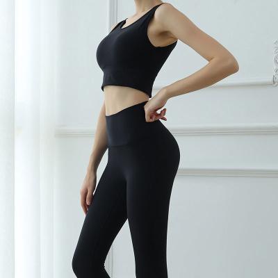 China Summer Gym Sports Bra And Yoga Pants Women Yoga Set Breathable Bet Selling Clothes for sale