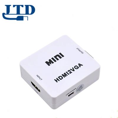 China HDMI to VGA Converter + HDMI2VGA 1080p Audio Adapter for PC Laptop JTD-000001 Connectors for sale