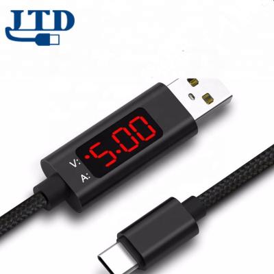 China Mobile Phone Factory New Products Current Smart Voltage Display Charging Cable for sale