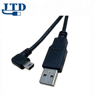 China MINI MP3/MP4 Player USB 5Pin 5P Camera Cable Left Angle Male To USB 2.0 A Male Plug Cable 3m for sale