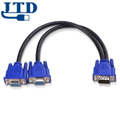 China Good Quality Multimedia SVGA Monitor Y Splitter VGA Splitter Cable (VGA Y Cable) For Screen for sale