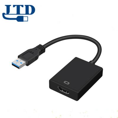 China USB3.0 COMPUTER Male to HD/MI Female Adapter Cable USB 3.0 to HD/MI Adapter with External Video Card Wiring for sale