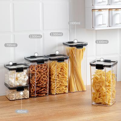 China Eco-friendly Freshness Preservation 10.3*10.3*9.5cm Plastic Airtight Food Storage Containers Food Storage Container Airtight Canister With Lid for sale