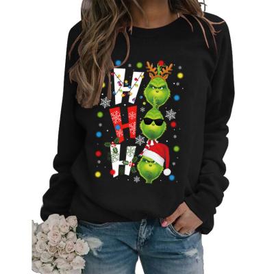 China 2022 Breathable New Style HO HO Printed Women Casual Long Sleeve Shirt for sale