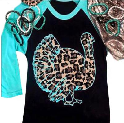 China Viable Wild Turkey Leopard Print Baseball T-Shirt for sale