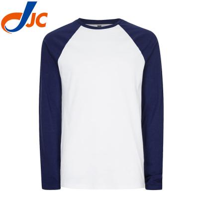 China Rib Cuff Two Tone Extra Long Sleeve Knitting Anti Shrink T Shirt for sale