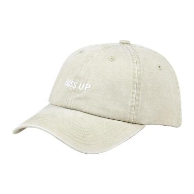 China JOINT 100% Cotton Vintage Adjustable Baseball Hats - Beige Blank Sports Cap Unstructured for sale