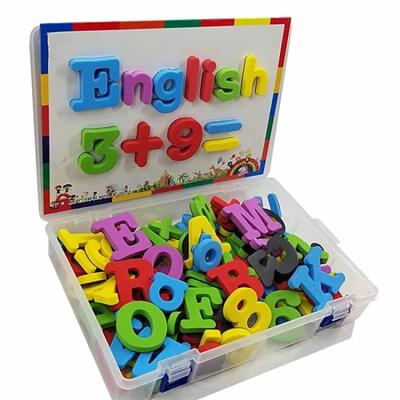 China Educational Toy Ready To Ship Portable EVA Numbers Magnetic Scrabble Alphabet Tabletop Magnetic Puzzles for Kids for sale