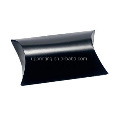 China Black Paper Gift Box Pillow Boxes Use And Recyclable Paper Material , Wholesale Pillow Boxes for sale