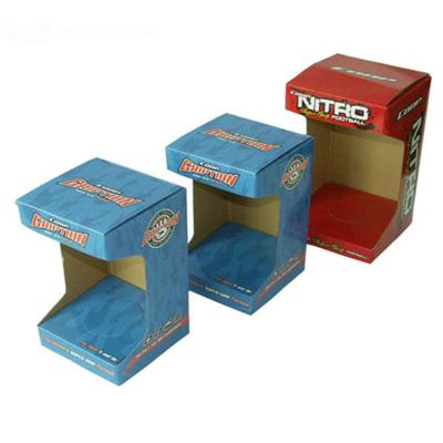 China Recyclable Custom Paper Box With Clear PVC Window Paper Display Box For Kids Toys for sale