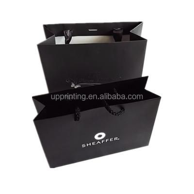 China Recyclable paper bag, tote bag, shopping bag with silver stamping for sale