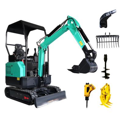 China Hot Selling Construction Material Mini Farm Trench Excavator Stores Chinese 1.7 Ton Mini Excavator Price Small Crawler Excavator for sale