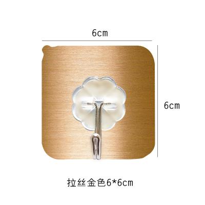 China Sustainable Kitchen seamless viscose hook bathroom transparent wall hanging sticky hook wall door strong nail-free small hook for sale